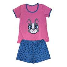 Women's Half Sleeve Baby Doll / Women's Baby Doll / Nightwear - 藕粉色 - 查看 2