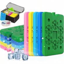 10PCS Hielos Reutilizables para Lonchera, Multicolor Pack, Talla XL, Apto para Hielera Portatil, Lonchera Termica, Hielera, Campings, Mantener los Alimentos Fros! - Multicolor - Ver 3