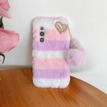 可爱毛绒心形手机壳适用于 16 Pro Max、11/12/13/14/15/16 Pro Max、Galaxy S25/S22/23/24+ UA04/A05/A14/A15/A24/A25/A34/A54S、OPPO、VIVO、Redmi 13C+、Redmi NOTE 14/13C/12/11 PRO、Enjoy/Honor 手机 - 紫色 - 查看 4