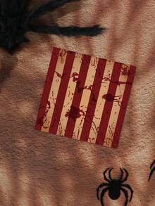 50pcs 13"X13" Disposable Party Napkins, Spooky Striped Blood Stain Pattern, Suitable For Dark, Gothic, Halloween Themed Parties And Daily Use - Multicolor - View 3