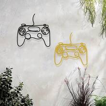 [Gamer Metal Wall Decor] Minimalist Metal Gamer Wall Decor - Video Game Controller Iron Wall Art - Ideal Gift For Gamers Room Decor Bedroom Decor Home Decor