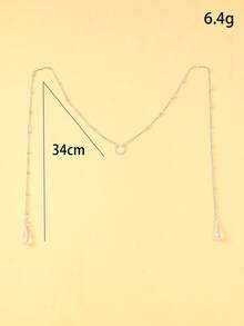 Feather Face Chain With Beads & Tassels, Unique Design, Fashionable Accessory For Women, Suitable For Halloween And Street Style