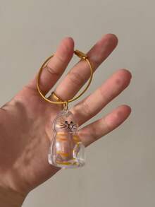 1 pezzo Portachiavi a forma di animale domestico, perfetto da collezione: portachiavi a forma di animale domestico con funzione di conservazione dei capelli, portachiavi memoriale per animali domestici - souvenir a forma di cane/gatto carino, regalo commemorativo per proprietari di animali domestici (stile portachiavi casuale)