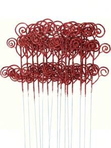 10 pezzi di foglie di caramelle rosse e lucide, accessori per decorazione dell'albero di Natale, elementi di allestimento per feste, accessori per servizi fotografici, decorazioni natalizie per la casa