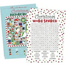 10Pcs Christmas Word Search, Fun Christmas Game, Printable Christmas Game, Christmas Family Game, Christmas Game Christmas Worksheet - Multicolor - View 8
