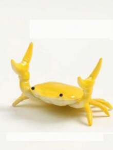 Crab-Shaped Multifunctional Desk Phone Holder With Pen Cup, Glasses Rack And Slouchy Design, For Creative Decoration, Home And Office Plastic Accessory