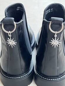 2pcs Rhinestone Sunflower Shoe Heel Decorations, DIY Shoe & Boot Accessories, Heel Charms, Suitable For Shoes & Boots - Diamond-filled Metal Sunflower - View 2