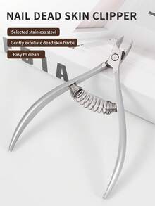 1pc Professional Stainless Steel Silver Nail, Toenail, Callus Trimmer - Nail Clipper & Callus Remover Tool For Nail And Toenail Care