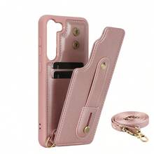 OUKNOEO Túi đeo chéo thời trang, ốp điện thoại giả da, tương thích với iPhone 17 Air 16e 15 14 13 Pro Max Plus S26 S25 Edge S24 Ultra A37 A57 Z Fold 7 6 5 4 - Hồng - Xem 38