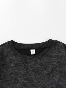 1PC Boy Cool Street Hip - Hop Pattern Sweatshirt, And Eye - Catching, Essential For Hip - Hop - Themed Parties In Spring And Autumn - Black - View 3