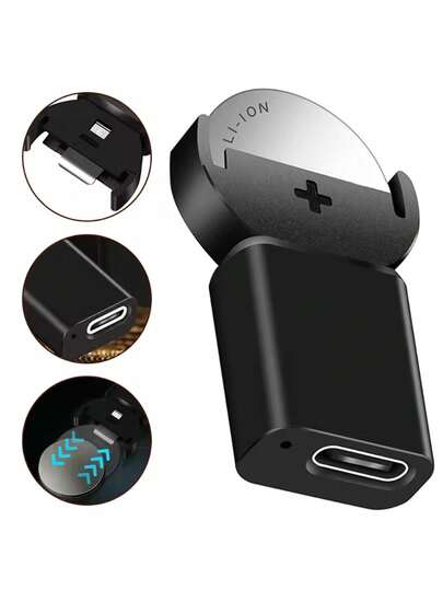 C-Type Lithium Button Battery Charger For LIR2032, LIR2025, ML2032, ML2025, CR2032 And Other Models, USB-C Charging (Batteries Not Included)