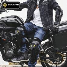 Set de Rodilleras y Coderas Ajustables para Motocicleta y Bicicleta: 1 Par de Rodilleras + 1 Par de Coderas de Tipo Reflexivo, Diseñadas Específicamente para Motociclistas, Carreras de Motocross y Ciclismo - 1 par de rodilleras + 1 par de coderas - Ver 6