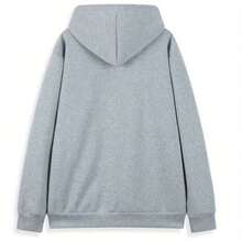 Oversized Men's Gothic Skull Rose Print Hoodie - Heavy 100% Casual Pullover, Loose Street Style With White Gothic Design, Machine Washable Four Seasons Fashion (Black And White Contrast) - Suitable For Concerts And Daily Wear - Black - View 8