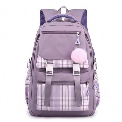Mochila para niñas para la escuela, mochila kawaii para adolescentes, mochila con múltiples bolsillos para la escuela primaria, escuela secundaria,