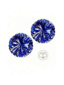 2 件啦啦队手持绒球丝带，舞蹈表演道具，广场舞游戏道具，用于足球、篮球、足球和体育表演、团队运动、舞蹈和啦啦队道具