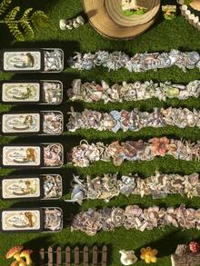 60 张/包童话风景迷你贴纸、创意美学贴纸贴花、DIY 装饰拼贴工艺材料、节日礼物、个性化剪贴簿学校用品 - 彩色 - 查看 4