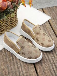 Toddler Boys/Girls Canvas Soft Bottom Non-Slip Comfortable Flat Casual Sneakers, Spring/Autumn - Khaki - View 6