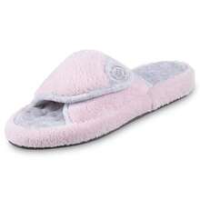 Isotoner Women's Terry Spa Slip On Slide Slipper With Memory Foam For Indoor/Outdoor Comfort - Cánh hoa hồng - Xem 2