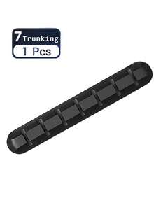 1pc Multi-Slot Cable Management Clip, Silicone Desktop Cable Organizer Winder, Self-Adhesive Cable Tidy Holder For Desk, Home, Office And Car - Bedside Table Cable Rack Accessory - Multicolor - View 5