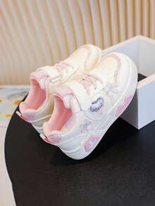 1 Pair Kids' Casual Sneakers, 2025 Spring/Autumn, Boys' Leisure Skate Shoes, New Low-Top Girls' White Shoes, Soft Sole Versatile Trainers - Pink - View 4