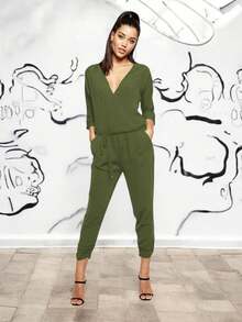 Mono De Mujer Escotado Sexy Comodo y De Moda #SensaciónDelujo #EstiloRomanticoDeSanValentín - Verde Militar N - Ver 3