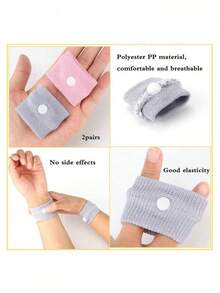 1 Pair Motion Sickness Relief Wristbands, Suitable For Outdoor Activities And Travel, Help Alleviate Symptoms Of Motion Sickness, Nausea, And Dizziness - Multicolor - View 2