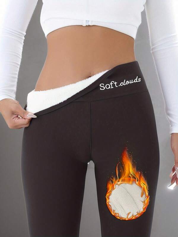 Women's Thermal Lined High Waist Skinny Underwear Leggings, Fall / Winter