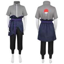 Cosplay Costume Shippuden Uchiha Sasuke Cosplay Complete Set Comic Exhibition Anime Role Play Costume - Xám - Xem 3