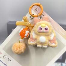 1 pièce Porte-clés personnalisé créatif en forme de lapin de dessin animé, porte-clés de lapin de dessin animé à grandes oreilles, pendentif en résine 3D, décoration de sac à dos, faveur de fête, cadeau parfait - Multicolore - Voir 5