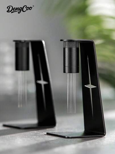 shoxil 1pc Espresso Coffee Stirrer, WDT Distribution Tool With Magnetic Star Design Stand For Barista, 304 Stainless Steel 8 Needles 0.4mm With 2 Extra Needles