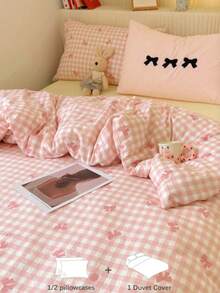 Brushed Microfiber White Boho Pattern Printed Bedding Duvet Cover Set, Includes Duvet Cover + Pillowcase, Dorm Bedding Back To School Bedding