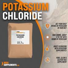 BulkSupplementscom Potassium Chloride Powder - Salt Substitute, Potassium Salt - Gluten Free, 200mg Per Serving, 1kg (22 Lbs) (Pack Of 1) - Flavor NameF - View 2