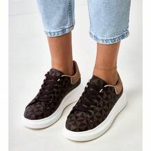 Eriksen Turquoise Platform Sneakers With Pink Insert - Brown - View 4