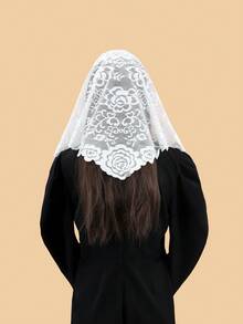 1pc Paisley Pattern Boho Polyester Chiffon Lace Trim Fashion Scarf, Versatile Sun Shawl, Suitable For All Seasons