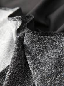 男士夏季短袖T恤短裤套装，个性拼接撞色时尚休闲装，带口袋，抽绳腰带裤子，两件套，适合通勤、街头穿搭，送给老公、男友的礼物 - 彩色 - 查看 7