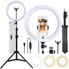 Tripod Kit + Cell Phone Lighting Ring Light Led Selfie Ring Light - 彩色 - 查看 1