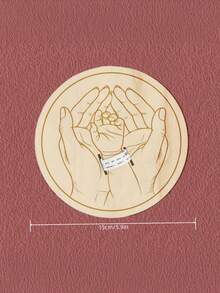 1 件手工制作的波西米亚风格激光切割人造木质新生儿出生公告板，配有医院 ID 手环架、宝宝出生名片、姓名和日期、婴儿房装饰照片道具、优雅的宝宝公告板、2D 图形设计