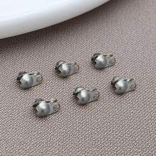 20/50pcs Stainless Steel Bead Tips Calotte Ends Clamshell Knot Cover Fold-Over Bead Tips For DIY Jewelry Craft Making Accessories - Multicolor - View 14