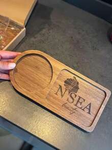 1pc Customized Wooden Tea & Cookie Tray, Coaster, Vintage Coffee Cup Mat, Tray, Tea & Cookie Pad, Wooden Coffee Serving Board, Anniversary Gift, Wedding Gift, Engraved Wooden Board, Tea & Coffee Lover Gift, Christmas, New Year, Thanksgiving Gift