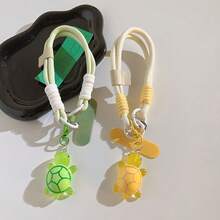 Turtle Pendant Mobile Phone Rope - Universal Handmade Wrist Strap For Mobile Phones, Cameras, Keys - Cute Turtle Pendant Keychain Accessories - Multicolor Packaging - 紫色 - 查看 4