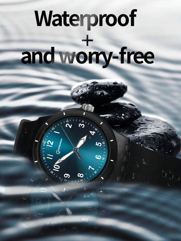 INS Style Boys' Minimalist Waterproof Luminous Shock-Resistant Wristwatch, High-Quality Gift Idea