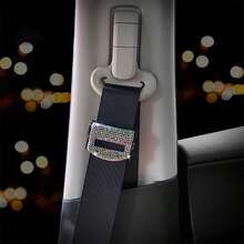 1 Piece Of Car Seat Belt Buckle With Diamond Inlay, Universal Car Seat Belt Fastener, Full Diamond Car Seat Belt Clip - Multicolor - View 10
