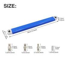 1 Conjunto Chave de Impacto Giratória, Kit de Chave de Extensão Flexível com Adaptadores de Acionamento Quadrado de 1/2", 1/4" e 3/8", Chave de Extensão Universal para Espaços Apertados