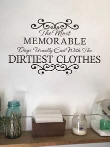 Laundry Room Wall Decor Laundry Decals Sign Bubble Stickers Lettering Vinyl Art Decor Room Decor Wall Stickers Wall Sticker Home Decor - Multicolor - View 5
