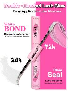 Waloshow 10ml Single Lash Glue & Sealant, Remover Liquid, Lash Applicator, 2-In-1 Cluster Lash Glue & Sealant, Lash Brush, Cluster Lash Glue, Lash Glue, Tweezers, Cluster Lash Glue, Lash Glue & Sealant, Lash Glue, Cluster Lash Tools, Lash Extension Tools, Lash Tools Kit - Pink - View 7