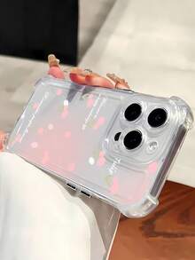 Funda magnética floral para móvil, diseñada con tulipanes rosas y suaves colores pastel, compatible con los modelos  16, 15, 14, 13, 12 y 11 Pro. Fabricada en TPU, es resistente a los golpes. Es un regalo ideal para familiares, amigos, niños, cumpleaños, el Festival de Primavera, días festivos, novios, novias y San Valentín. - transparente - Ver 4
