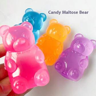 可爱熊麦芽挤压玩具，高品质慢回弹挤压缓解压力，生日礼物，节日礼物，万圣节礼物，圣诞节礼物，礼物，礼物