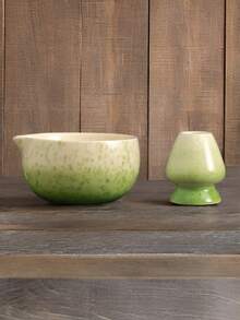 2件带嘴陶瓷碗、宋代抹茶碗、抹茶打蛋器、抹茶刷、抹茶搅拌工具套装、窑烧餐具套装、返校套装、节日礼品套装