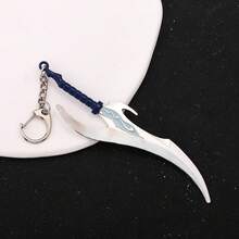 1 pezzo Portachiavi modello in metallo dell'arma Kasaka's Poison Knife del personaggio Sung Jin-Woo dell'anime Solo Leveling, regalo da collezione per gli amici fan