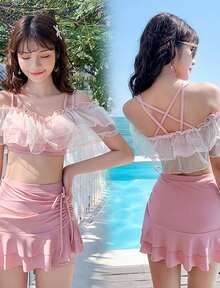 Women Bikini Sets - 粉色 - 查看 4